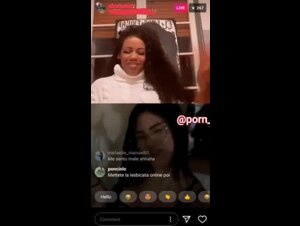 Ragazze italiane in una lunga diretta Instagram